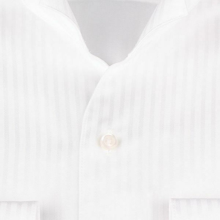 ブラックライン 【BLACK LINE】【形態安定】ハイスタンドイタリアンドレスワイシャツ/ホワイト×ドビーストライプ ホワイト系(白)