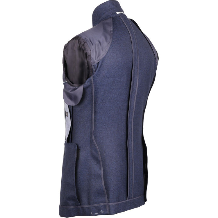 スーツセレクト 【発送在庫あり】【CLASSICO TAPERED】【秋冬】ウールブレンド2釦シングルジャケット/ネイビー/NEW ZEALAND WOOL MIX ネイビー系(紺)