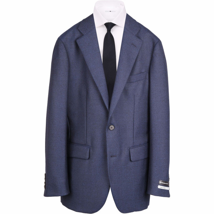 スーツセレクト 【発送在庫あり】【CLASSICO TAPERED】【秋冬】ウールブレンド2釦シングルジャケット/ネイビー/NEW ZEALAND WOOL MIX ネイビー系(紺)