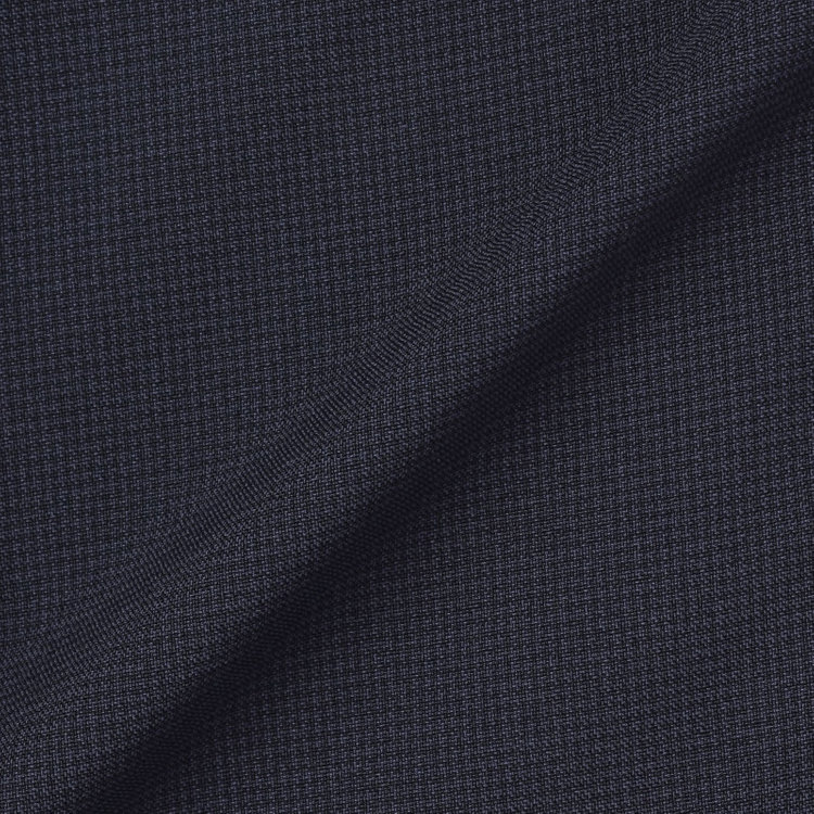 ブラックライン 【SLIM TAPERED】【年間】ウォッシャブル0タックテーパードパンツ/ネイビー×ハウンドトゥース/裾上げ済仕様 紺中間