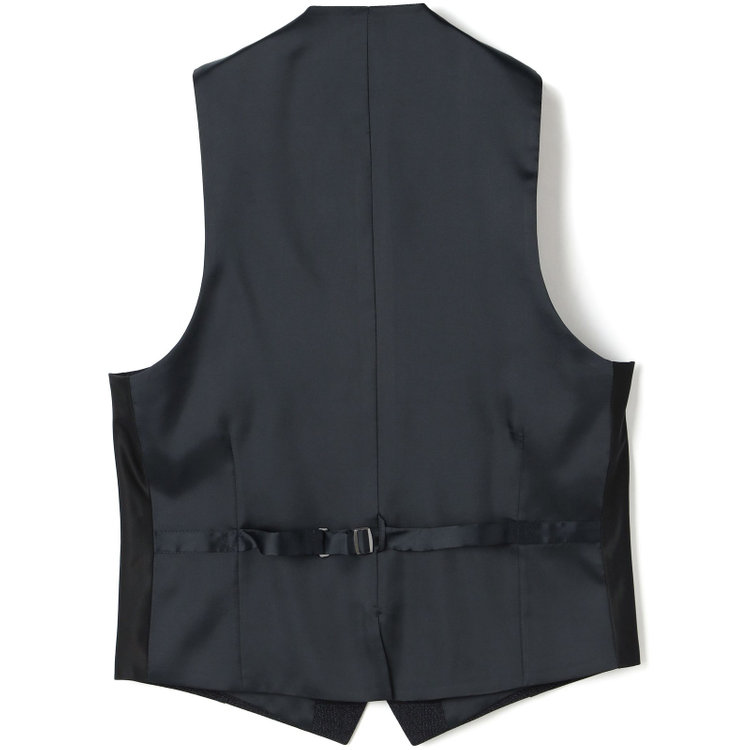 ブラックライン 【SLIM TAPERED】【秋冬】2釦シングルスリーピーススーツ 0タック/ネイビー×グレンチェック /ウエストムーブ/4S TAKE OUT SUITS / ※パンツ裾上げ済仕様 紺濃色