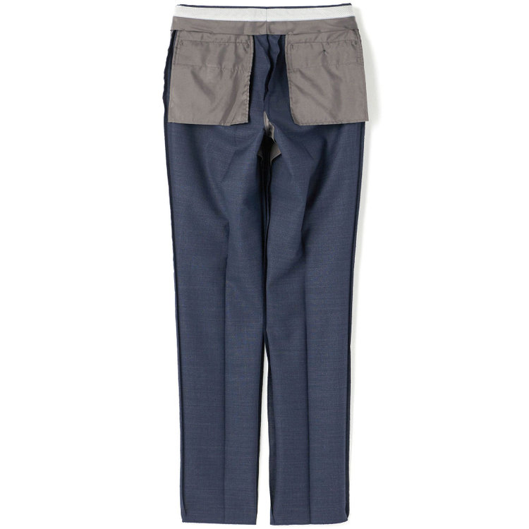 シルバーライン 【CLASSICO TAPERED】【春夏】3釦段返りシングルスーツ 2タック/ネイビー/NEW ZEALAND WOOL MIX/裾直し必要 青中間