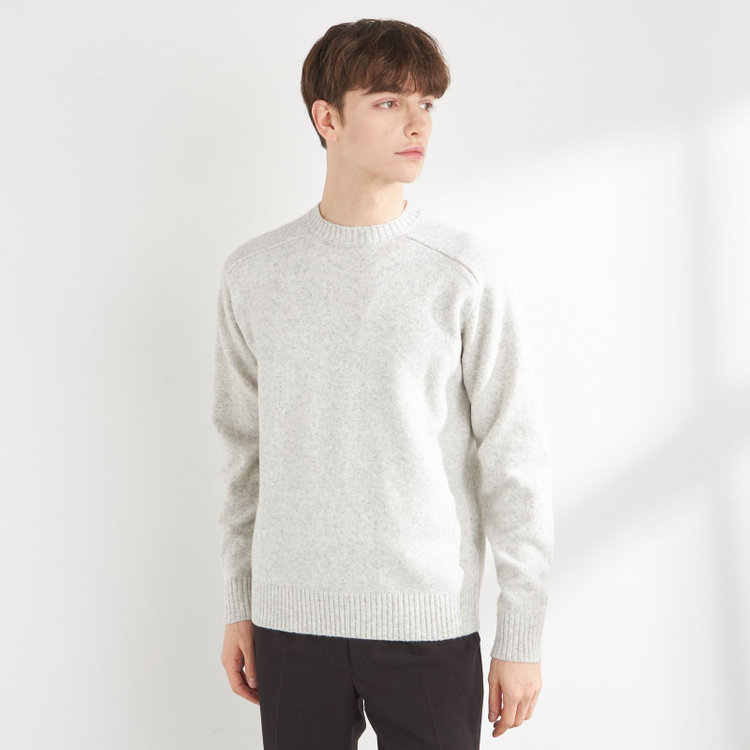 ソノタ 【発送在庫あり】【RBC】【秋冬】天竺編みクルーネックニットセーター/グレー グレー淡色