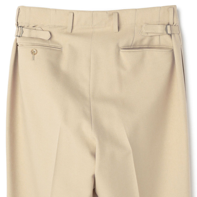 シルバーライン 【RBC】【秋冬】2タックワイドパンツ/ベージュ/サイド尾錠/4S SUSTAINABILITY&ECOLOGY FABRIC/※裾上げ必要 茶淡色