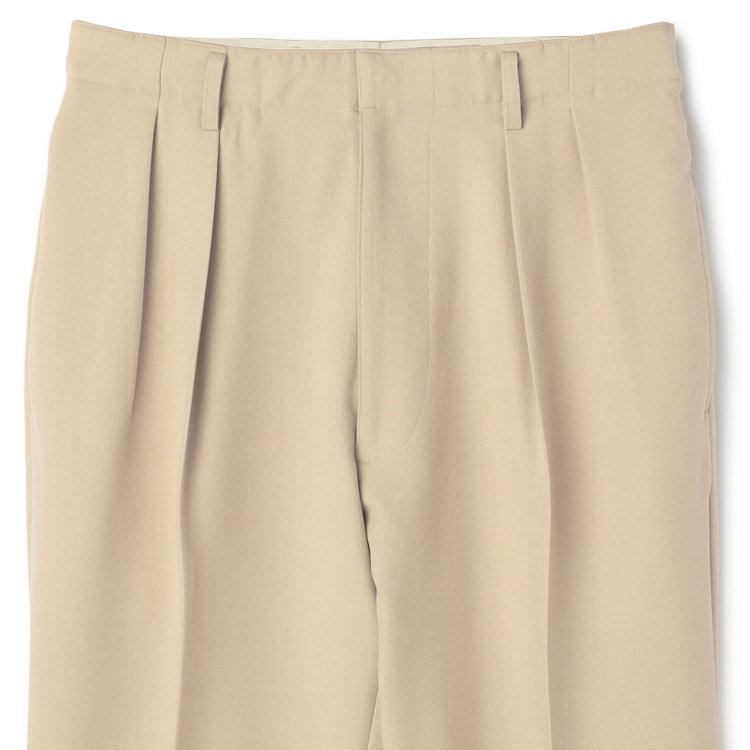 シルバーライン 【RBC】【秋冬】2タックワイドパンツ/ベージュ/サイド尾錠/4S SUSTAINABILITY&ECOLOGY FABRIC/※裾上げ必要 茶淡色