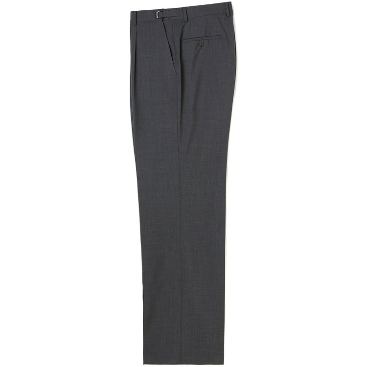 ソノタ 【BLACK LINE】【春夏】1タックワイドシルエットパンツ/グレー×サイロフィル/NEW ZEALAND WOOL MIX Super100’s/※裾上げ必要 グレー濃色