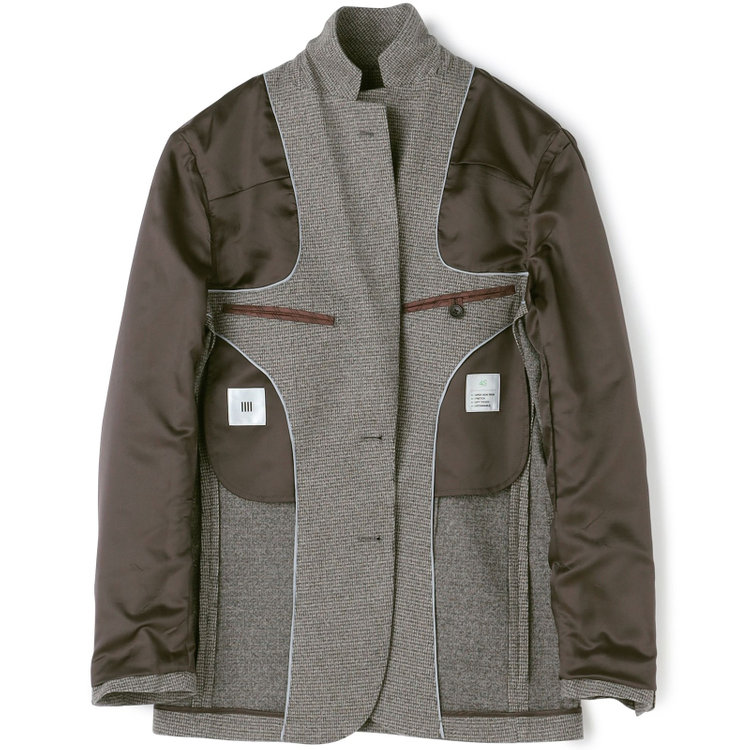 シルバーライン 【5DAYS CLOSET】【RBC】【秋冬】2釦ジャケット/カーキ×チェック/パッチポケット 黄淡色