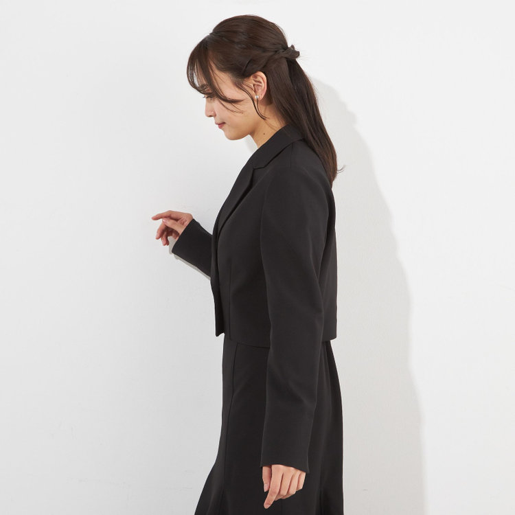 サマンサ 【SUIT SELECT×Samantha Thavasa】クロップドダブルジャケット/ブラック 黒