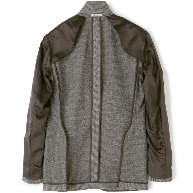 シルバーライン 【5DAYS CLOSET】【RBC】【秋冬】2釦ジャケット/カーキ×チェック/パッチポケット 黄淡色