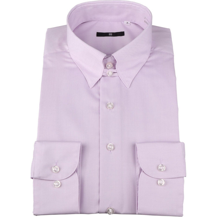 SUIT SELECT　アウトレット 【WEB限定/OUTLET/汚れ・キズ等有】【BL-3】【形態安定】タブカラードレスワイシャツ/パープル 紫淡色