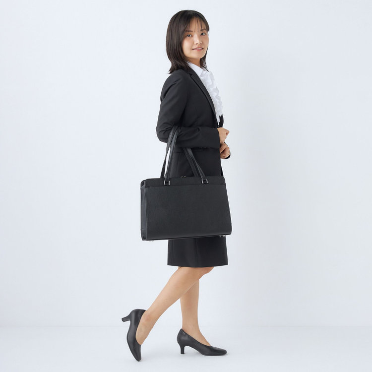 ブラックライン 【SUIT SELECT×Samantha Thavasa】【年間】バックフレアセミタイトスカート/究極のブラック/4S/マシンウォシャブル 黒