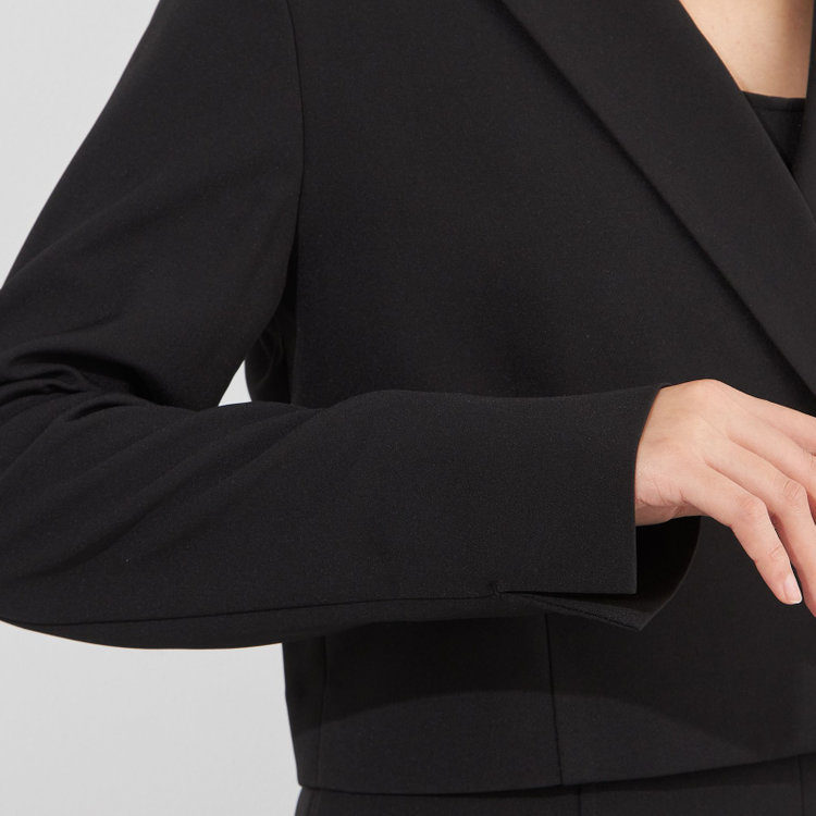 サマンサ 【SUIT SELECT×Samantha Thavasa】クロップドダブルジャケット/ブラック 黒