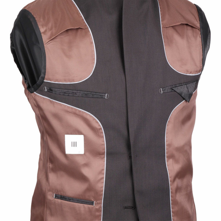 スーツセレクト 【発送在庫あり】【CLASSICO TAPERED】【春夏】2釦シングルスーツ 1タック/ブラウン×ソリッド/ウォシャブル ブラウン系(茶)