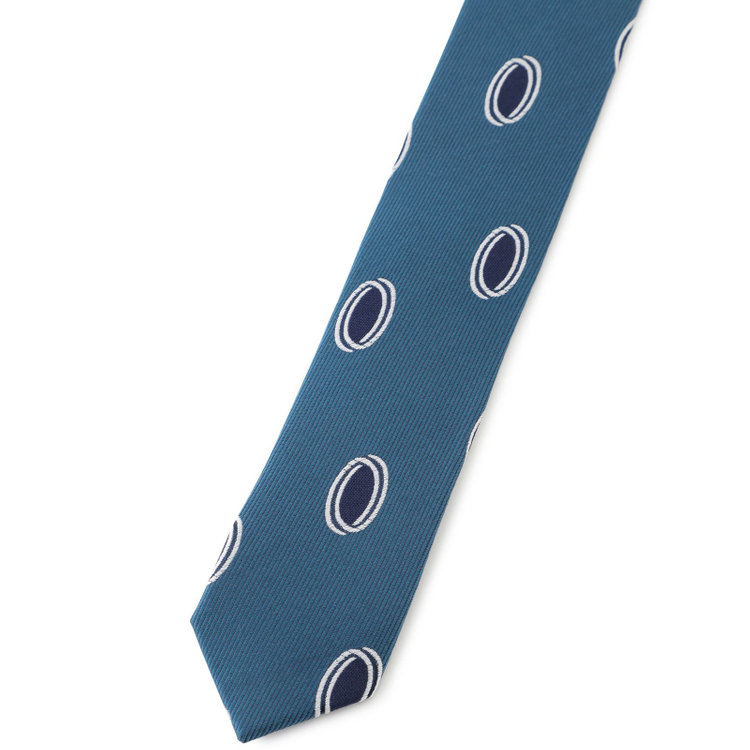 シルバーライン 【SILVER LINE】シルク小紋ネクタイ 8.0cm幅/ブルー×ネイビー その他