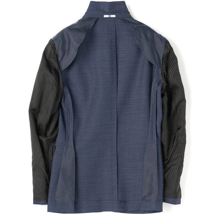 シルバーライン 【CLASSICO TAPERED】【春夏】3釦段返りシングルスーツ 2タック/ネイビー/NEW ZEALAND WOOL MIX/裾直し必要 青中間