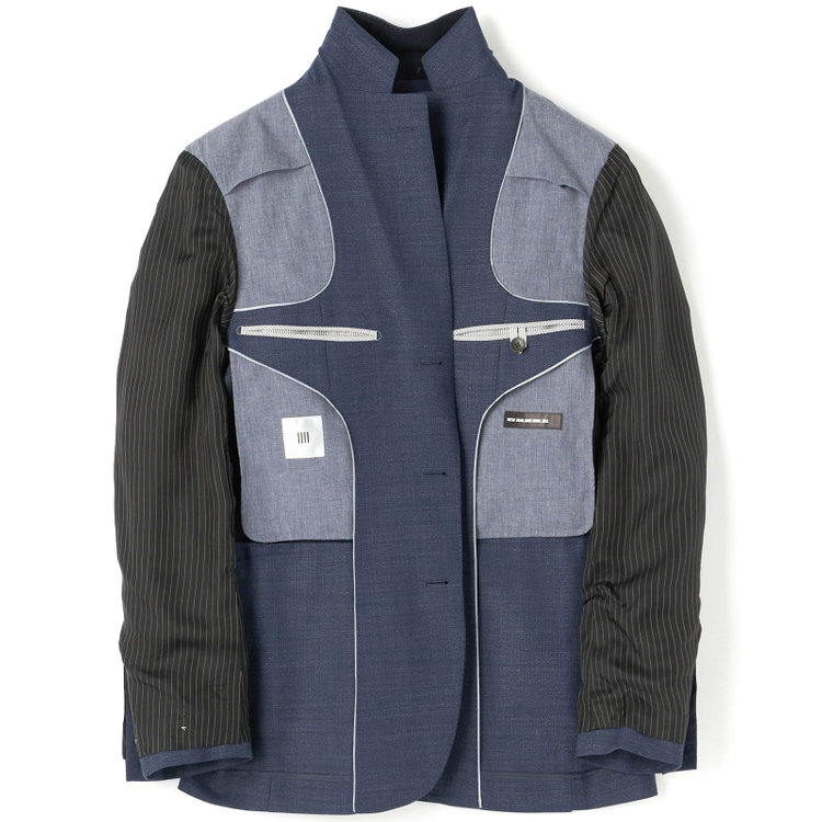 シルバーライン 【CLASSICO TAPERED】【春夏】3釦段返りシングルスーツ 2タック/ネイビー/NEW ZEALAND WOOL MIX/裾直し必要 青中間