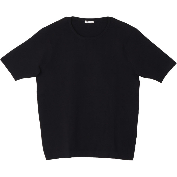 SUIT SELECT　アウトレット 【WEB限定/OUTLET/汚れ・キズ等有】【RBC】【半袖】クルーネックニットTシャツ/ブラック/RENU ブラック系(黒)
