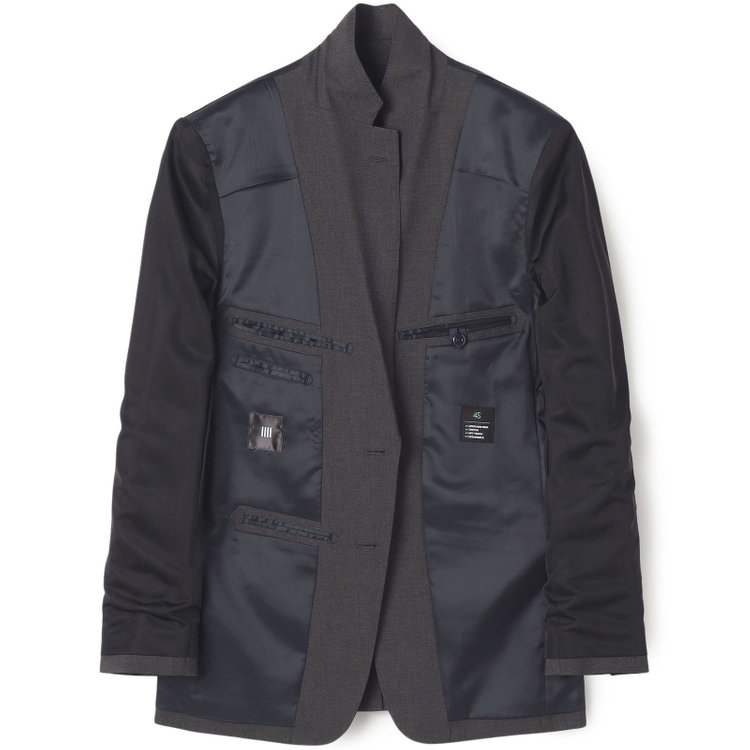 ブラックライン 【SLIM TAPERED_2】【年間】スペアパンツ付き/2釦シングルスーツ 0タック/グレー/ウエストシャーリング/4S SUSTAINABILITY/※パンツ裾上げ済仕様 グレー中間