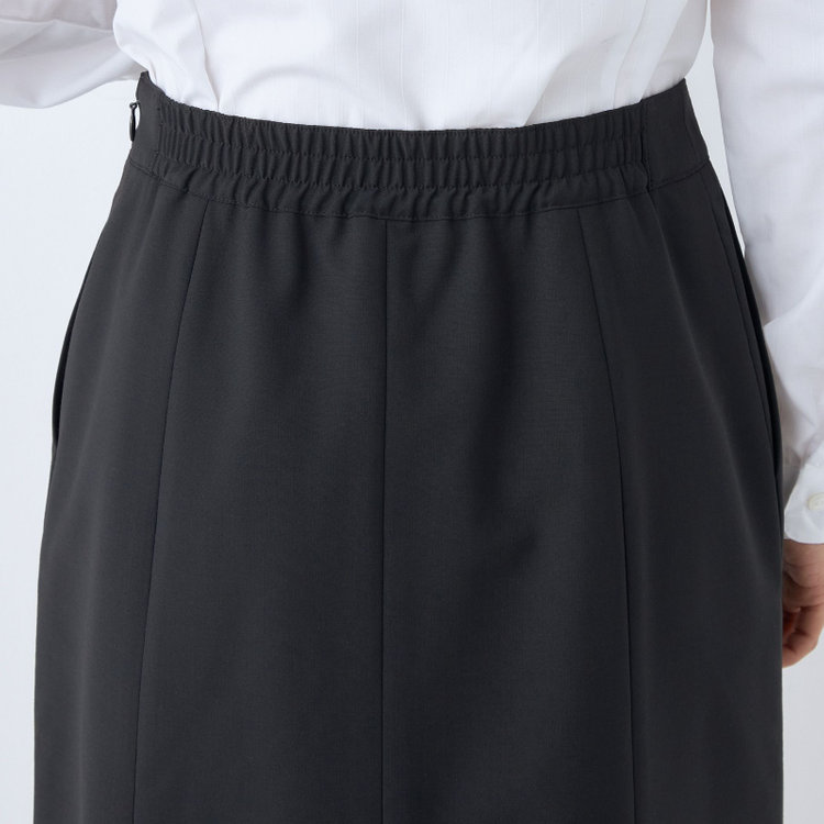 ブラックライン 【SUIT SELECT×Samantha Thavasa】【年間】バックフレアセミタイトスカート/究極のブラック/4S/マシンウォシャブル 黒