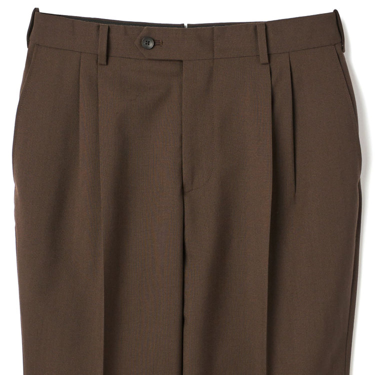 シルバーライン 【CLASSICO TAPERED】【秋冬】段返り3釦ジャケット 2タックパンツ /ブラウン×3PLY / MARZOTTO社生地 /ウエストムーブ ※裾上げ必要 茶中間