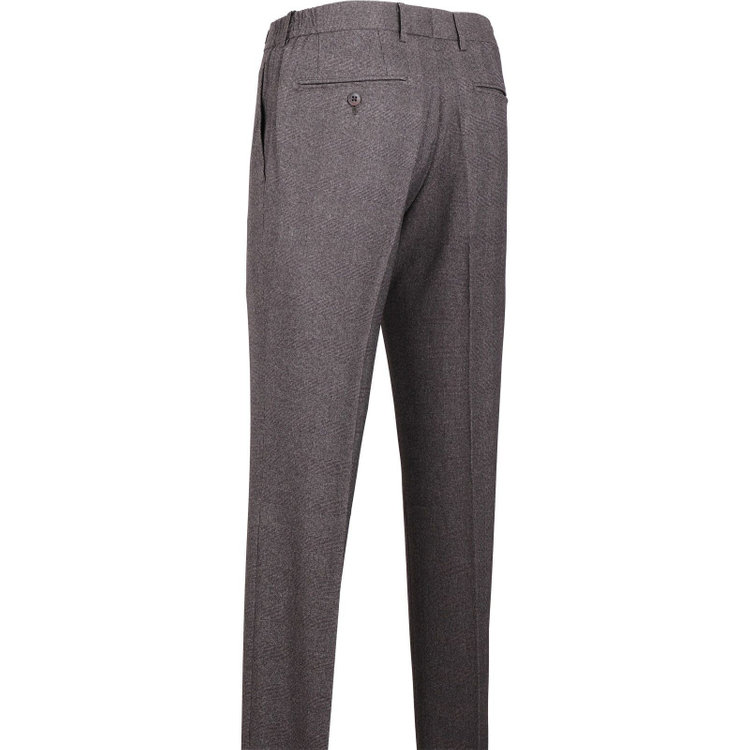 スーツセレクト 【SLIM TAPERED】【秋冬】0タックテーパードパンツ/ブラウン×グレンチェック/ウエストシャーリング/ウォッシャブル/4S SUSTAINABILITY&ECOLOGY FABRIC ブラウン系(茶)