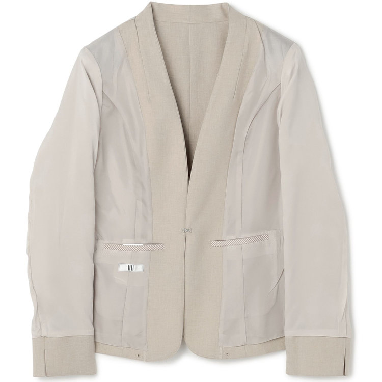 シルバーライン 【SL】【年間】ノーカラージャケット/ベージュ/ウォッシャブル 茶淡色