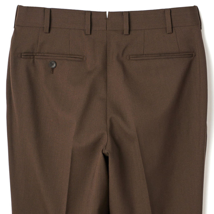 シルバーライン 【CLASSICO TAPERED】【秋冬】段返り3釦ジャケット 2タックパンツ /ブラウン×3PLY / MARZOTTO社生地 /ウエストムーブ ※裾上げ必要 茶中間