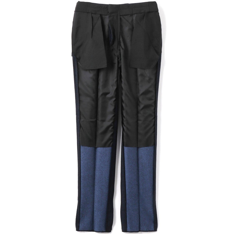 シルバーライン 【CLASSICO TAPERED】【秋冬】3釦段返りシングルスーツ 2タック/ネイビー/ウエストムーブ/MARZOTTO/※裾上げ必要 青濃色