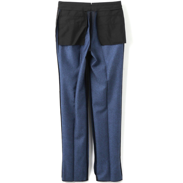 シルバーライン 【CLASSICO TAPERED】【秋冬】3釦段返りシングルスーツ 2タック/ネイビー/ウエストムーブ/MARZOTTO/※裾上げ必要 青濃色