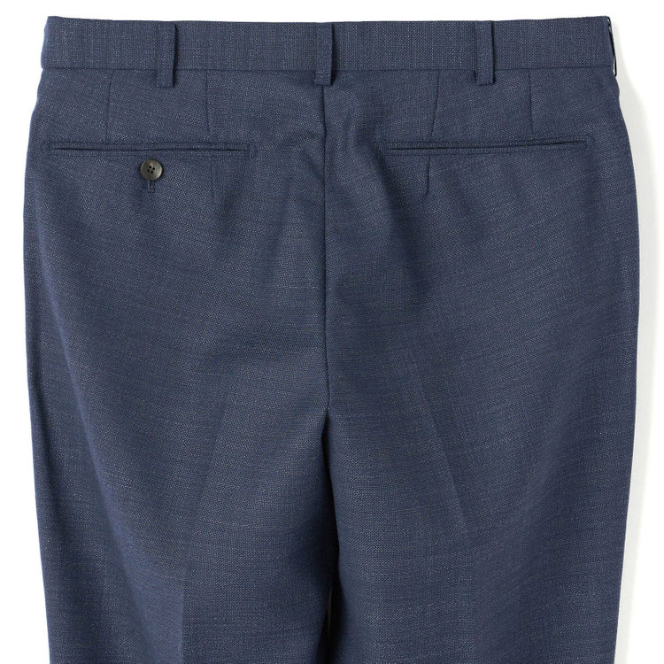 シルバーライン 【CLASSICO TAPERED】【春夏】3釦段返りシングルスーツ 2タック/ネイビー/NEW ZEALAND WOOL MIX/裾直し必要 青中間