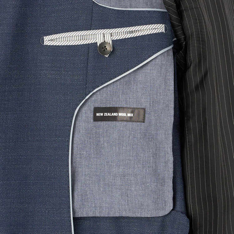 シルバーライン 【CLASSICO TAPERED】【春夏】3釦段返りシングルスーツ 2タック/ネイビー/NEW ZEALAND WOOL MIX/裾直し必要 青中間