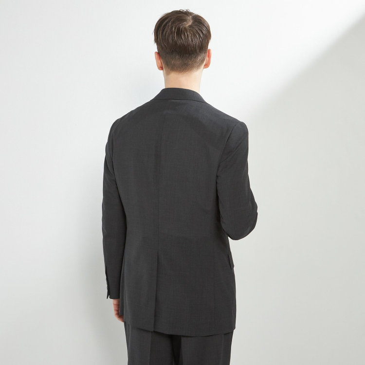 ソノタ 【BLACK LINE】【春夏】2釦シングルジャケット/グレー×サイロフィル/NEW ZEALAND WOOL MIX Super100’s グレー濃色
