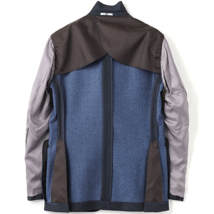 シルバーライン 【CLASSICO TAPERED】【秋冬】3釦段返りシングルスーツ 2タック/ネイビー/ウエストムーブ/MARZOTTO/※裾上げ必要 青濃色