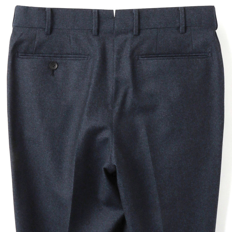 シルバーライン 【CLASSICO TAPERED】【秋冬】3釦段返りシングルスーツ 2タック/ネイビー/ウエストムーブ/MARZOTTO/※裾上げ必要 青濃色