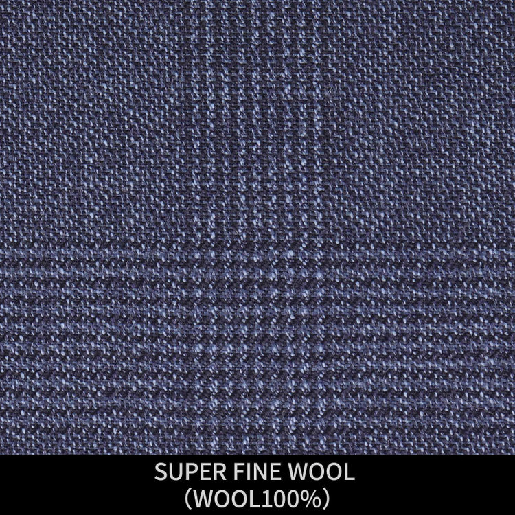 スーツセレクト 【日本製】【MEN'S】【パターンオーダー】【CLASSICO TAPERED W】【秋冬】スーツ/ブルー×チェック/SUPER FINE WOOL (WOOL100%) ブルー系(青)