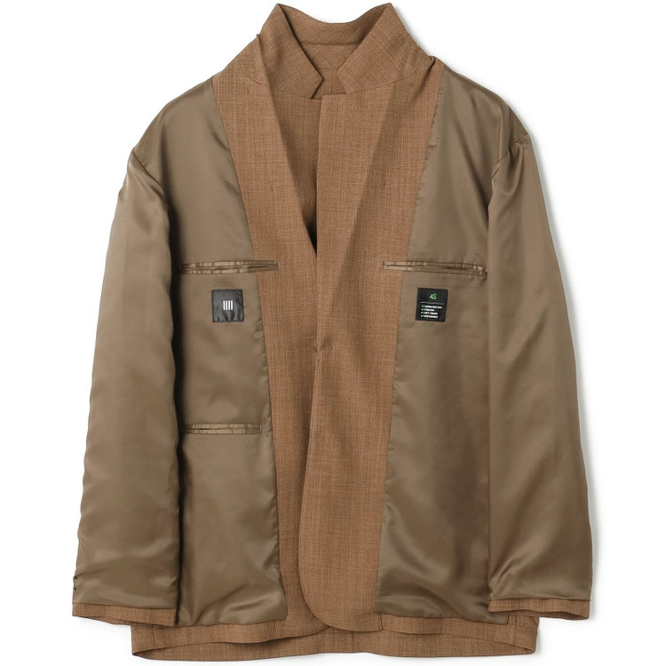 ブラックライン 【RBC】【春夏】2釦オーバーサイズジャケット/ブラウン/パッチポケット/4S SUSTAINABILITY&ECOLOGY FABRIC 茶中間