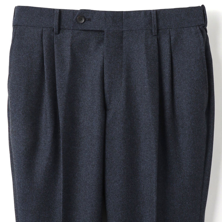 シルバーライン 【CLASSICO TAPERED】【秋冬】3釦段返りシングルスーツ 2タック/ネイビー/ウエストムーブ/MARZOTTO/※裾上げ必要 青濃色