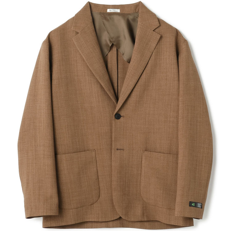 ブラックライン 【RBC】【春夏】2釦オーバーサイズジャケット/ブラウン/パッチポケット/4S SUSTAINABILITY&ECOLOGY FABRIC 茶中間