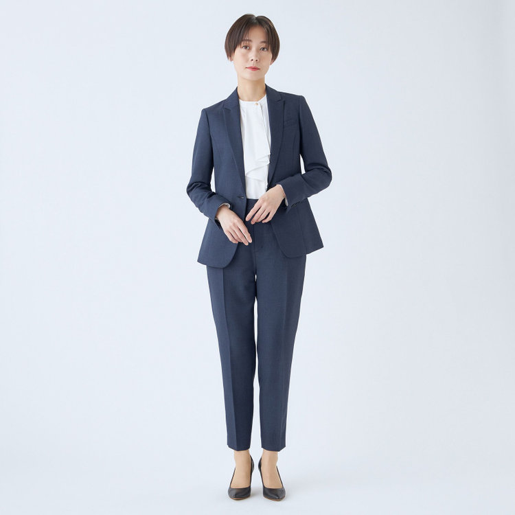 シルバーライン 【RELAX TAPERED】【年間】1釦ジャケット/ネイビー/ウォッシャブル 紺中間