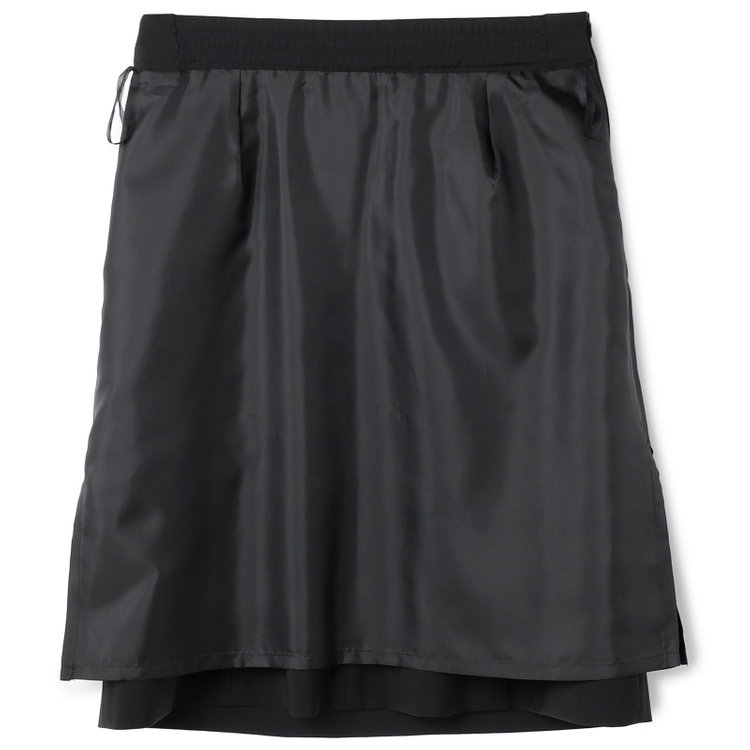 ブラックライン 【SUIT SELECT×Samantha Thavasa】【年間】バックフレアセミタイトスカート/究極のブラック/4S/マシンウォシャブル 黒