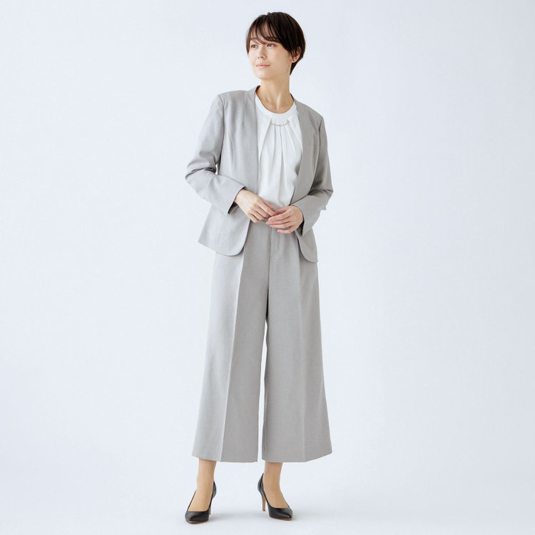 シルバーライン 【SL】【年間】ノーカラージャケット/グレー/ウォッシャブル グレー中間