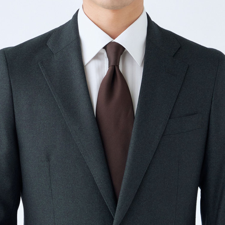 シルバーライン 【CLASSICO TAPERED】【秋冬】2釦シングルスーツ 1タック/グリーン/CANONICO 1663 fabric made in italy/※裾上げ必要 緑中間