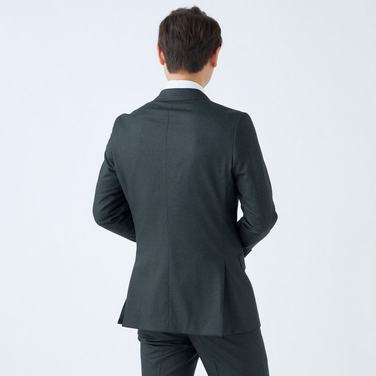 シルバーライン 【CLASSICO TAPERED】【秋冬】2釦シングルスーツ 1タック/グリーン/CANONICO 1663 fabric made in italy/※裾上げ必要 緑中間