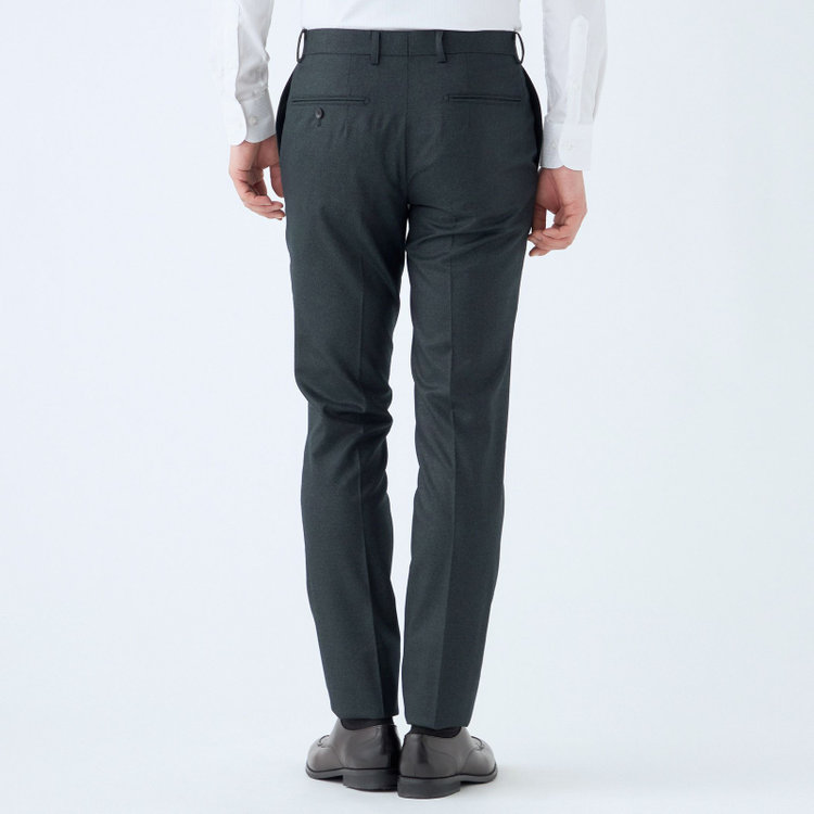 シルバーライン 【CLASSICO TAPERED】【秋冬】2釦シングルスーツ 1タック/グリーン/CANONICO 1663 fabric made in italy/※裾上げ必要 緑中間