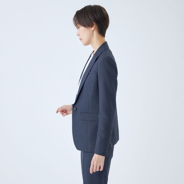 シルバーライン 【RELAX TAPERED】【年間】1釦ジャケット/ネイビー/ウォッシャブル 紺中間
