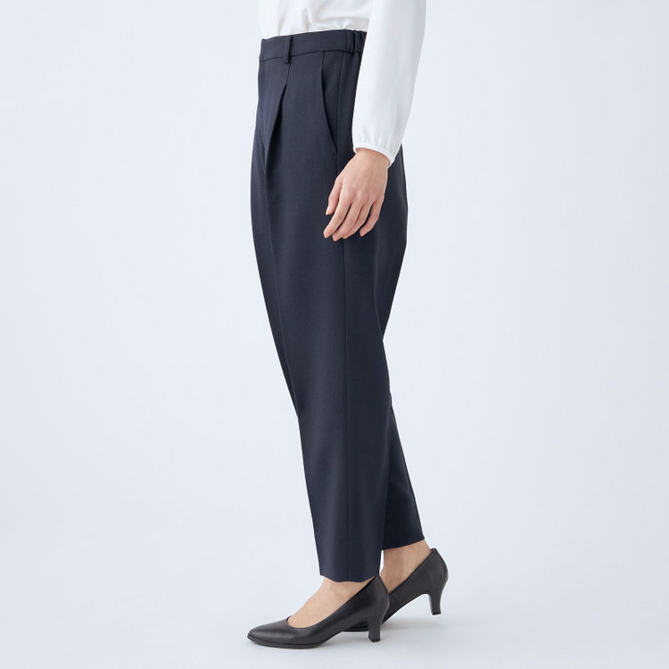 シルバーライン 【SL】【年間】テーパードパンツ/ネイビー/ウォッシャブル/※裾上げ済仕様 紺中間