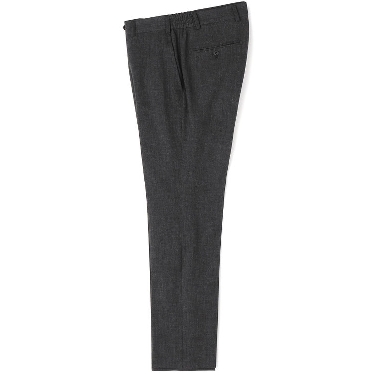 ブラックライン 【SLIM TAPERED_2】【秋冬】2釦シングルスリーピーススーツ 0タック/グレー/ウエストシャーリング/4S SUSTAINABILITY&ECOLOGY FABRIC/※パンツ裾上げ済仕様 グレー濃色