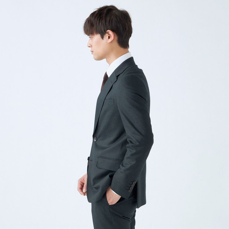 シルバーライン 【CLASSICO TAPERED】【秋冬】2釦シングルスーツ 1タック/グリーン/CANONICO 1663 fabric made in italy/※裾上げ必要 緑中間