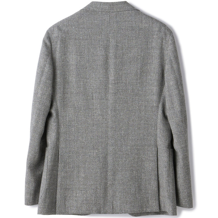 シルバーライン 【CLASSICO TAPERED】【春夏】ウールリネン2釦シングルジャケット/グレー/パッチポケット/MARZOTTO グレー淡色