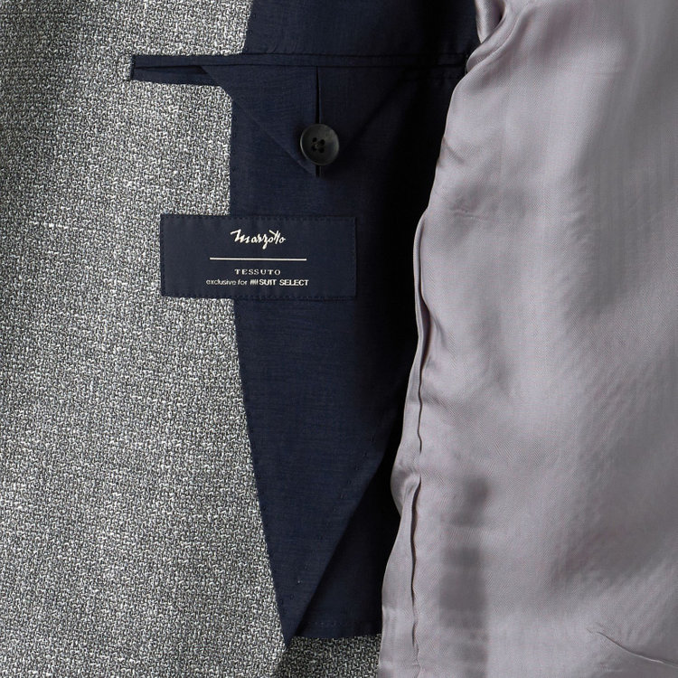 シルバーライン 【CLASSICO TAPERED】【春夏】ウールリネン2釦シングルジャケット/グレー/パッチポケット/MARZOTTO グレー淡色